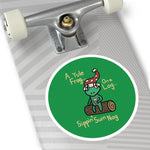 Yule be Sippin' Nog Round Stickers, Indoor\Outdoor