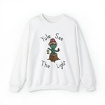 Yule see  the Light Unisex Heavy Blend™ Crewneck Sweatshirt