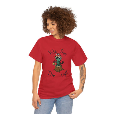 Yule see the Light Unisex Heavy Cotton Tee