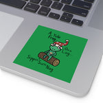 Yule be Sippin' Nog Square Stickers, Indoor\Outdoor