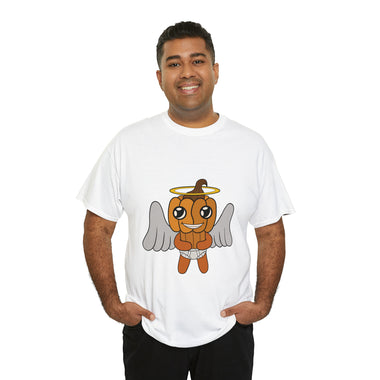 Lloyd the Baby Pumpkin Angel Unisex Heavy Cotton Tee