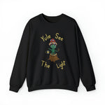 Yule see  the Light Unisex Heavy Blend™ Crewneck Sweatshirt