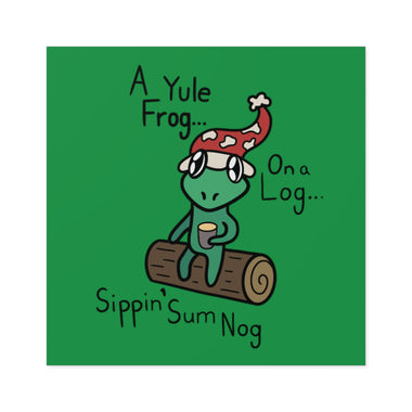 Yule be Sippin' Nog Square Stickers, Indoor\Outdoor