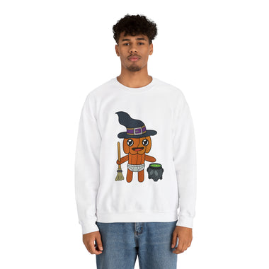 Lloyd the Baby Pumpkin Witch Unisex Heavy Blend™ Crewneck Sweatshirt