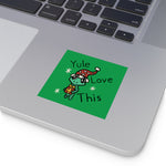 Yule Love this Square Stickers, Indoor\Outdoor