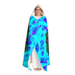 Cozy Realms Tranquil Lily Pad Hooded Blanket